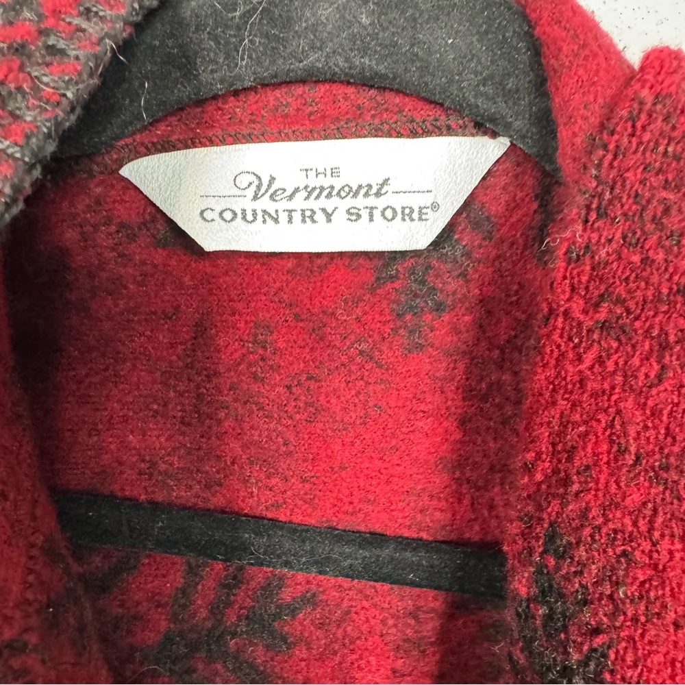 The Vermont Country Store Snowflake Hooded Poncho Cape Shawl Sweater - Picture 10 of 10
